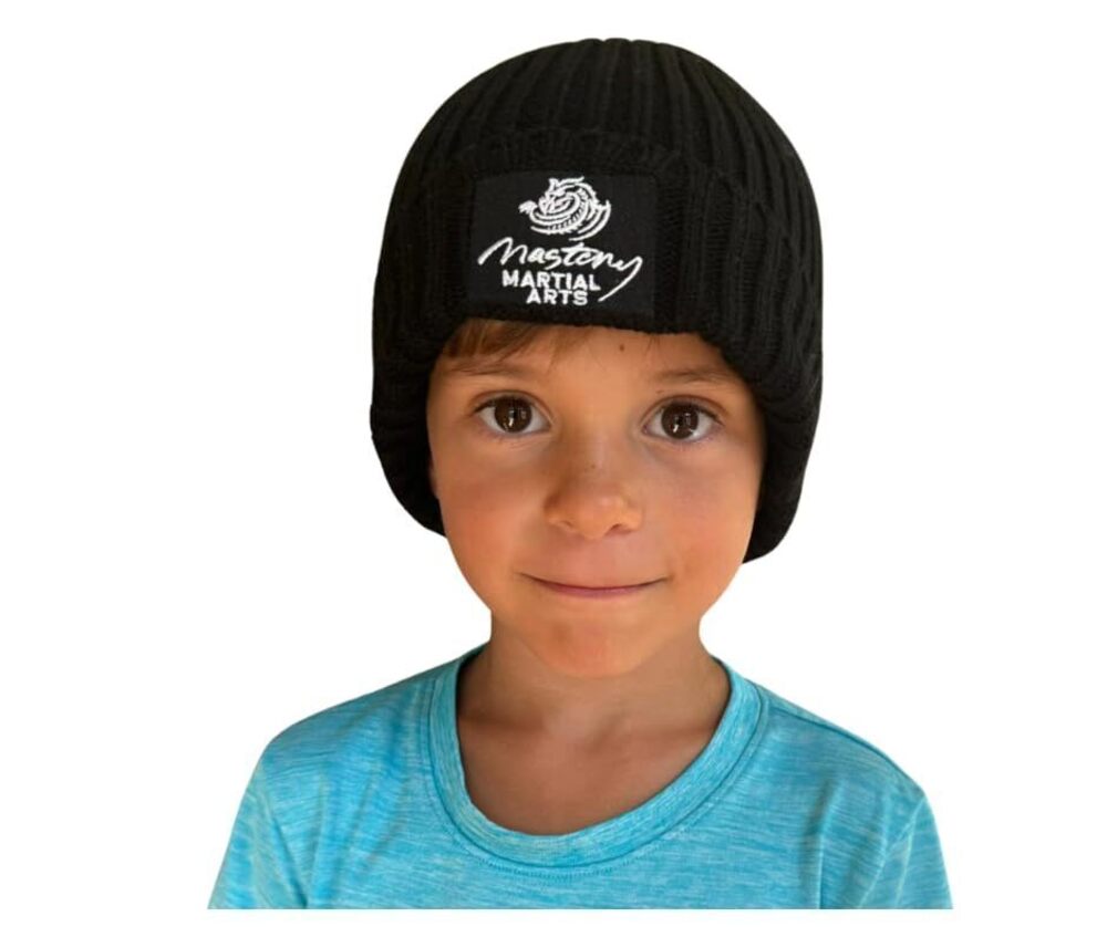 4330 Ribbed Acrylic Beanie, Black for Adults